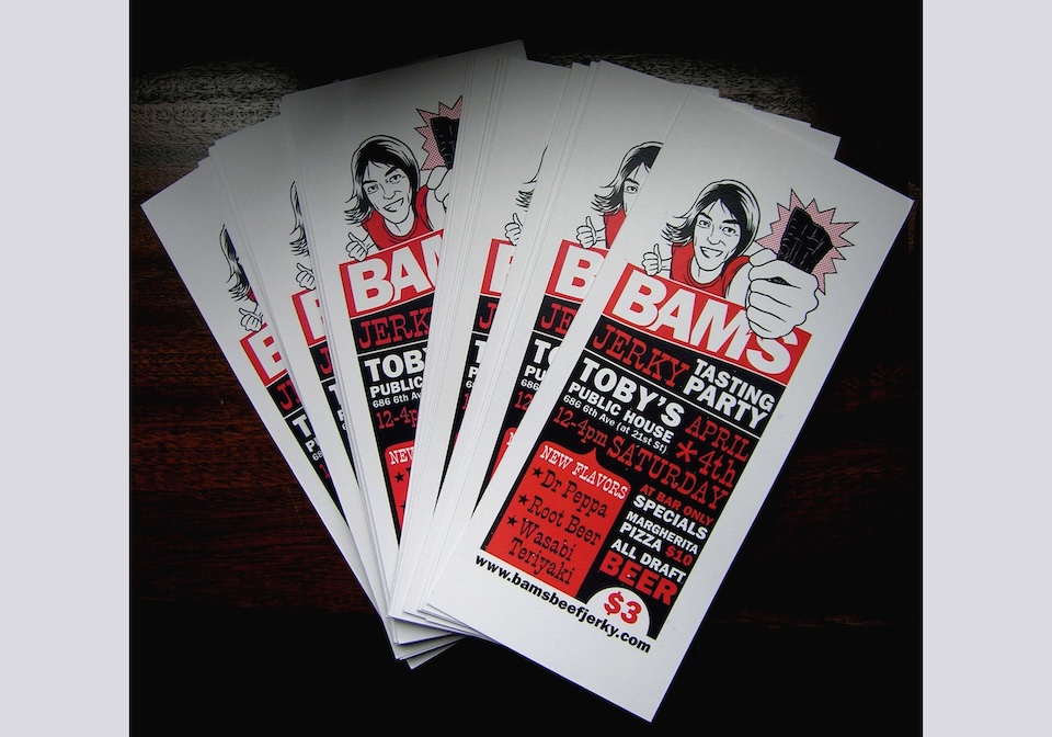 Bam's Beef Jerky flyer design