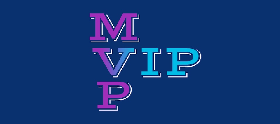 Delta Galil typographic screenprints: MVP VIP