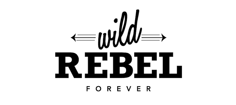 Delta Galil typographic screenprints: wild rebel forever