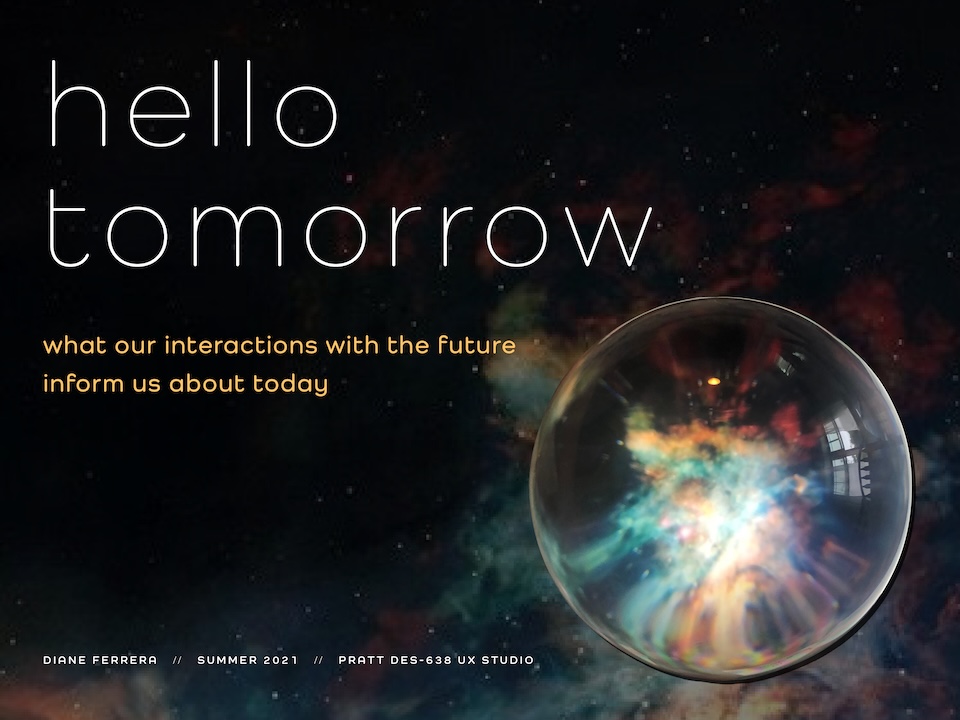 cover: hello tomorrow: what our interactions with the future inform us about today