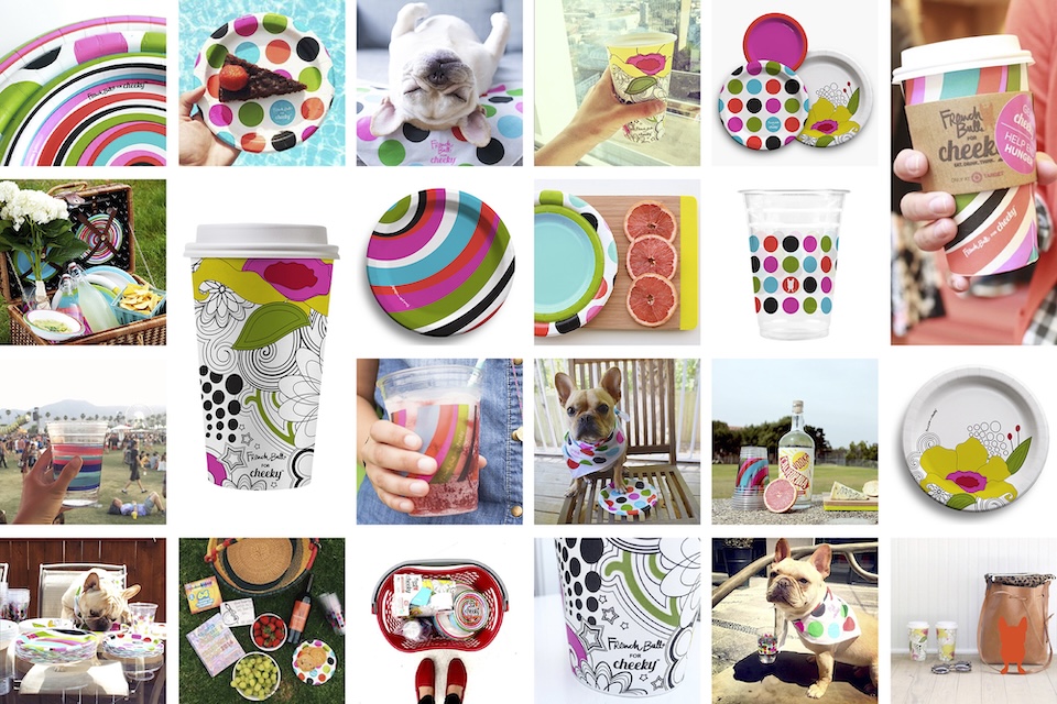 French Bull look book: grid design of disposable paper and plastic products