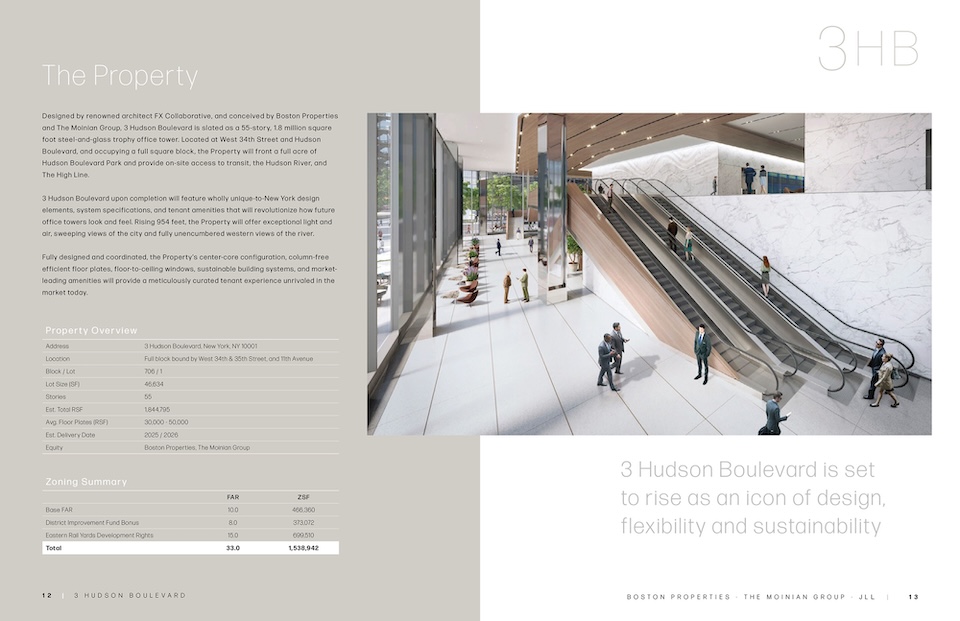3 Hudson Boulevard offering memorandum: rendering
